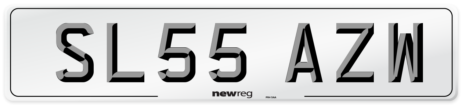 SL55 AZW Number Plate from New Reg